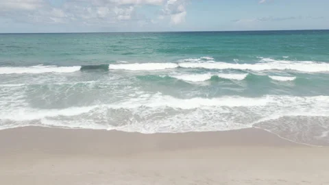 Panoramic shot view from the drone to the ocean side Video stock 154138739