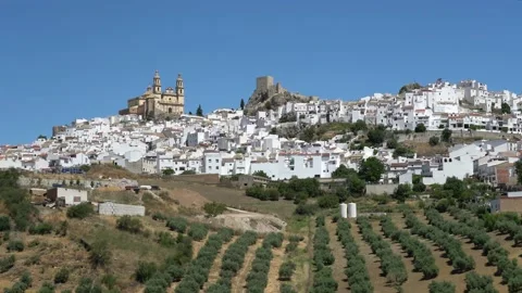 Panoramic sight in the beautiful Olvera, province of Cadiz, Andalusia, Spain. Stockbeeldmateriaal 160076822