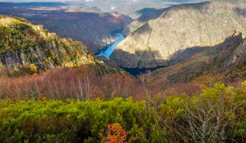 Panoramic of Sil Canyon Stock Photos