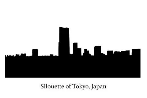 Panoramic silouette of Tokyo, Japan Ilustração Stock