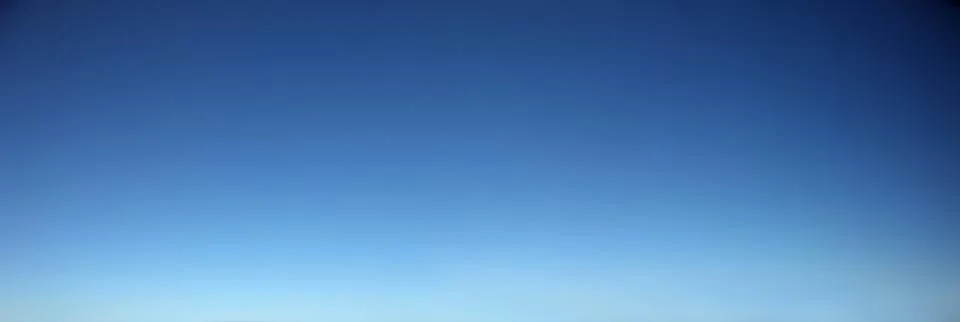 Panoramic sky without clouds on a sunny day. Stock Photos