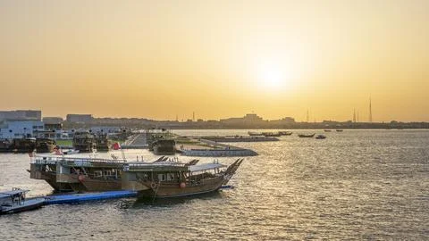 The Panoramic skyline of Doha, Qatar Photos