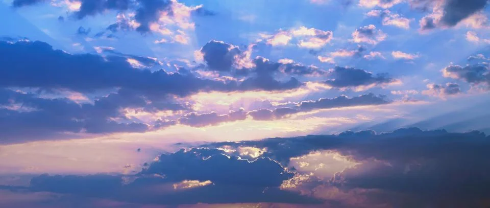 Panoramic skyscape Stock-Fotos