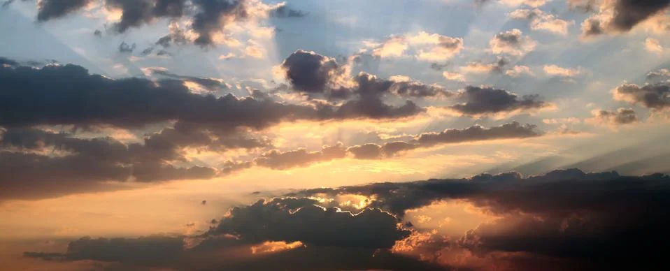 Panoramic skyscape Stock Photos