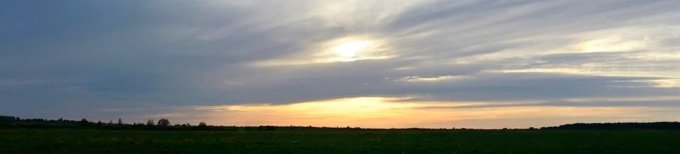 Panoramic spring landscape Stock Photos