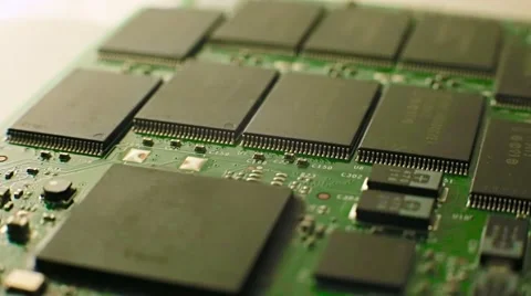 Panoramic Ssd Memory Board Video stock 56777821