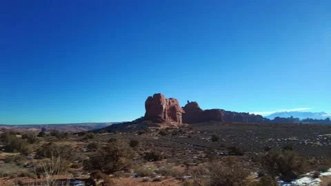 Panoramic stabilized views of famous rock formations in Arches National Park in Stock-Footage 201429440