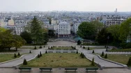 Panoramic Still View From Sacre Coeur Of Paris During Coronavirus Stock Footage