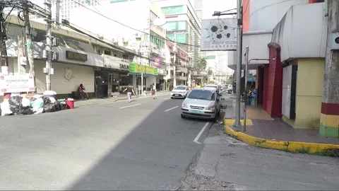 Panoramic Street View, Road Traffic, Manila, Luzon, Philippines Video stock 229923551