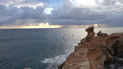 Panoramic of a sunrise at Cape Martinet, Ibiza Stock-Footage 101602247