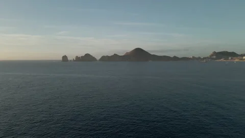 Panoramic sunset beach in Cabo Stock Footage 154731295