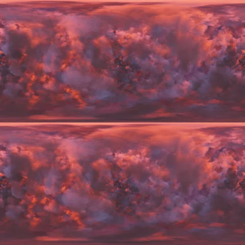 Panoramic Sunset Clouds in 360 Stereoscopic Virtual Reality 스톡 동영상 143609837