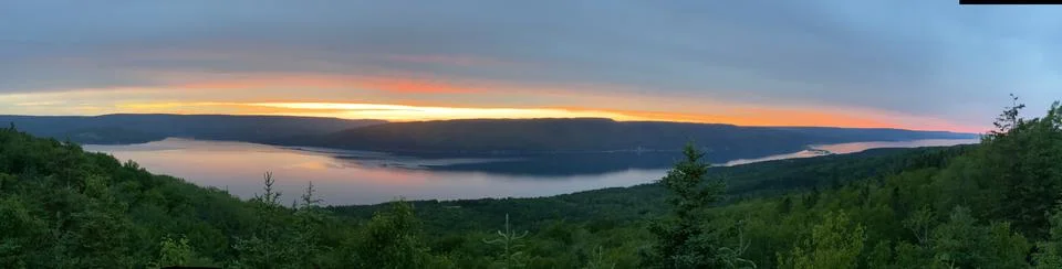 Panoramic Sunset on Kelly’s Mountain Foto stock