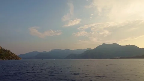 Panoramic sunset Marmaris Turkey Stock Footage 82357318