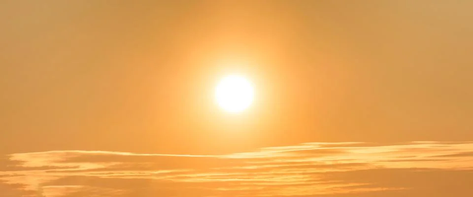 Panoramic sunset sky Stock Photos