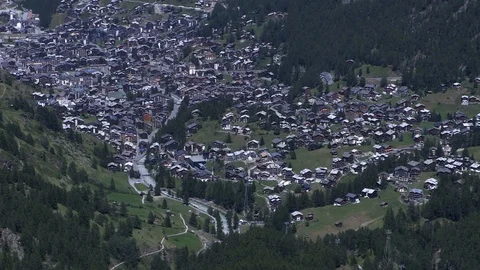 Panoramic of the Swiss Alps Stock Footage 114838703