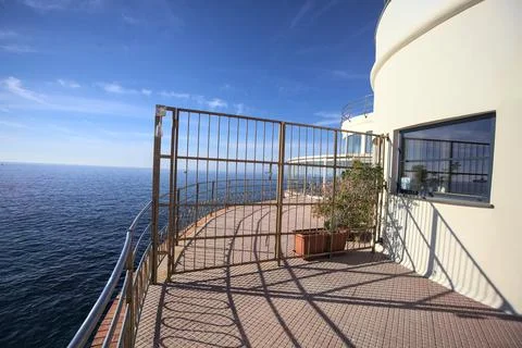 Panoramic terrace of a building Stock Photos