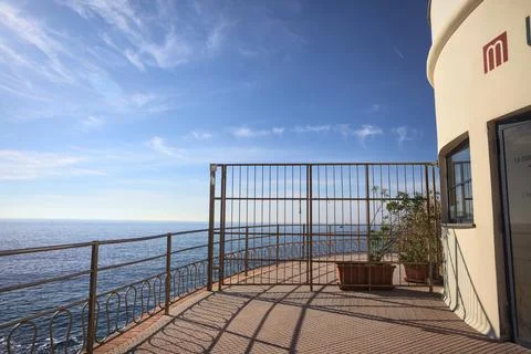 Panoramic terrace of a building Stock Photos