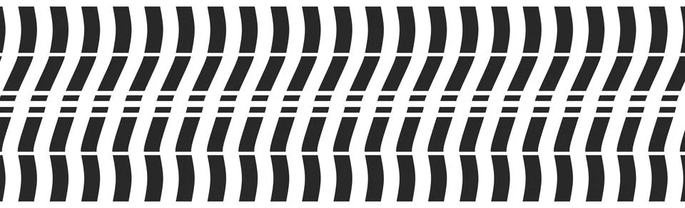 Panoramic texture background car tire on white background - Vector Stock Illustration