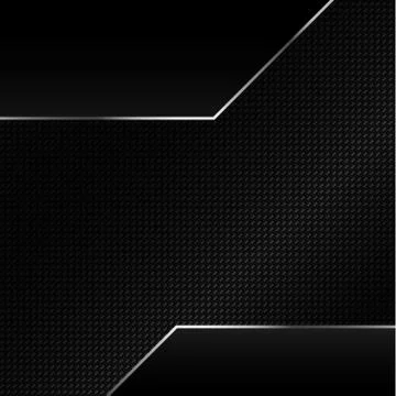 Panoramic texture of black and gray carbon fiber with metal accents Stock Illustration