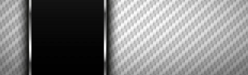 Panoramic texture of white and gray carbon fiber Illustrazione stock