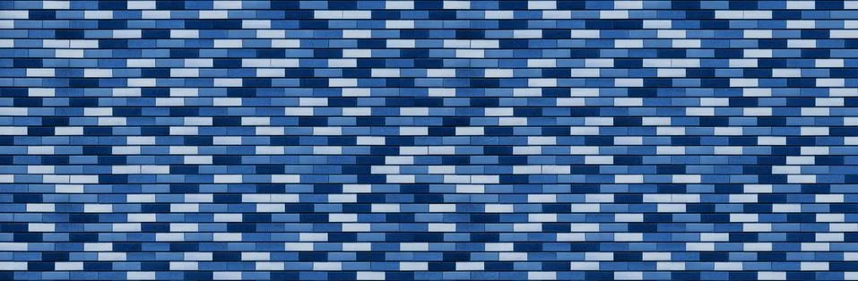Panoramic tile brick wall pattern for background Stock Photos