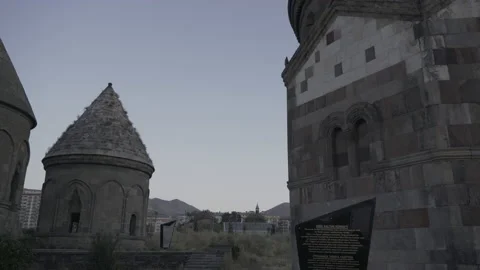 Panoramic tilt view of three cupolas Stock Footage 218947914