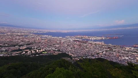 A panoramic time-lapse video of Kobe Japan Video stock 327071442