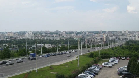 Panoramic timelapse of a part of Belgorod city Stock Footage 108253100
