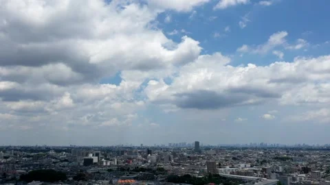 Panoramic timelapse view of Tokyo from a drone_01 Stock Footage 133211962