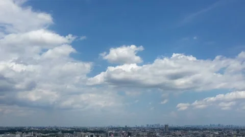 Panoramic timelapse view of Tokyo from a drone_02 Stock Footage 133211979