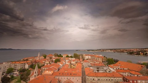 Panoramic timelapse of Zadar in 4K Stock Footage 69836160