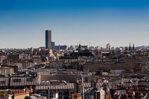 Panoramic top view of Paris Stock Photos