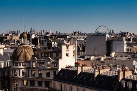 Panoramic top view of Paris Stock Photos