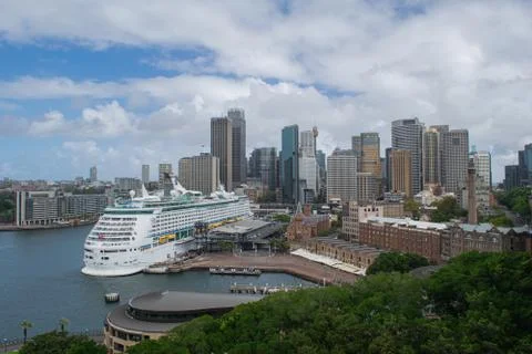 Panoramic top view scene from sidney city, circular quay on february 2018 Foto stock
