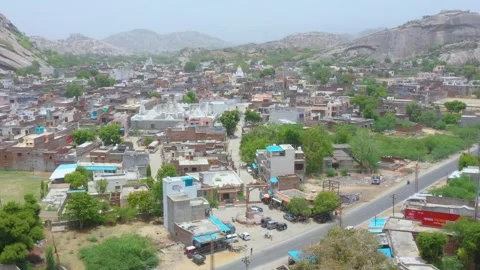 Panoramic Townscape View, Rajasthan Stock Footage 314056572