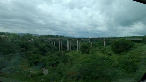 Panoramic Train TOL Purbaleunyi Stock Footage 305334010