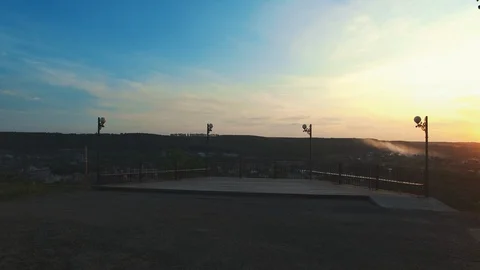 Panoramic video from a drone that captures beautiful scenery, a slow river Stock Footage 128280003
