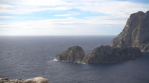 Panoramic video of the island of Es vedra in ibiza Video stock 101697139