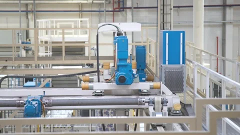 Panoramic video, paper making, packaging. Factory. Stock Footage 105343894