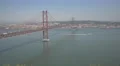 Panoramic view of 25th of April bridge, Lisbon 4k or 4k+ Resolution