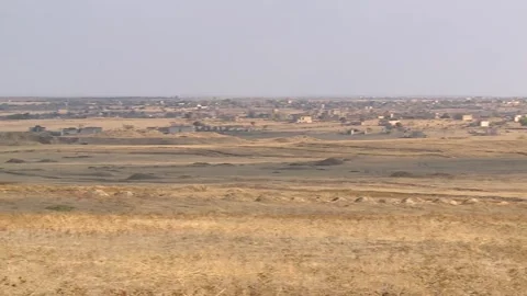 Panoramic view of Abandoned and Destroyed Willage Buildings In Agdam Karabakh 2 Stock Footage 221989274