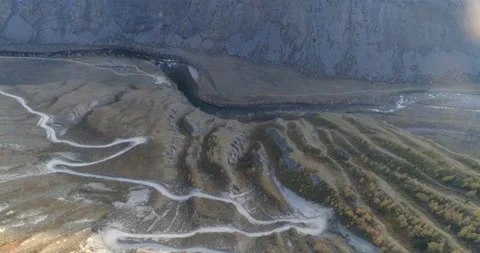 Panoramic view above Katu Yaryk mountain pass, Chulyshman river valley, Altai Stock Footage 143963180