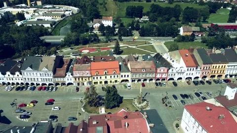 Panoramic view from above. Old Town city square in historic city center Video stock 221520770