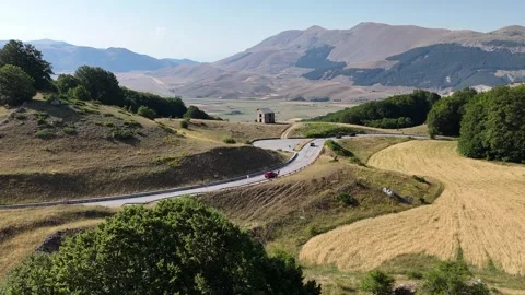 Panoramic View of the Abruzzo Mountains Stock Footage 343848114
