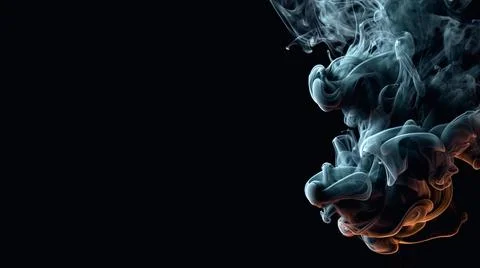 Panoramic view of the abstract smoke or fog. White cloudiness, mist or smog m Illustrazione stock