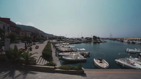 Panoramic view of the Acciaroli's harbor Video stock 279153399