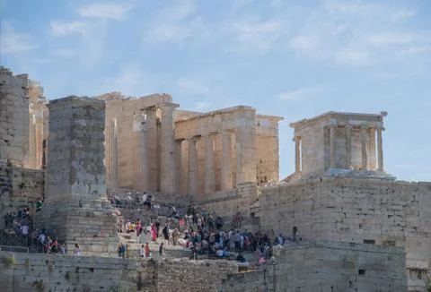 Panoramic view of acropolis Stock Photos