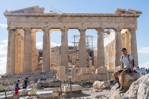 Panoramic view of acropolis Stock Photos