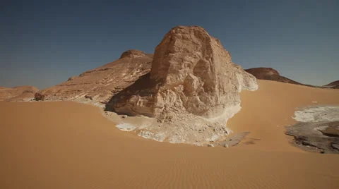 Panoramic view of Agabat, White Desert, Egypt Video stock 35833905